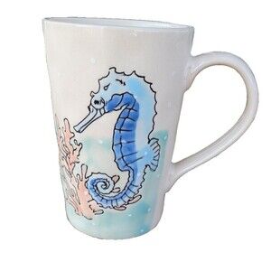 Seahorse By Spectrum Design Mug 18oz  Aquatic Tide Watercolor Nautical 2024 NEW